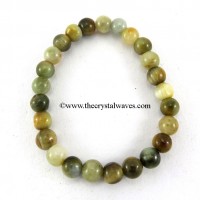 Green Cats Eye Round Beads Bracelet